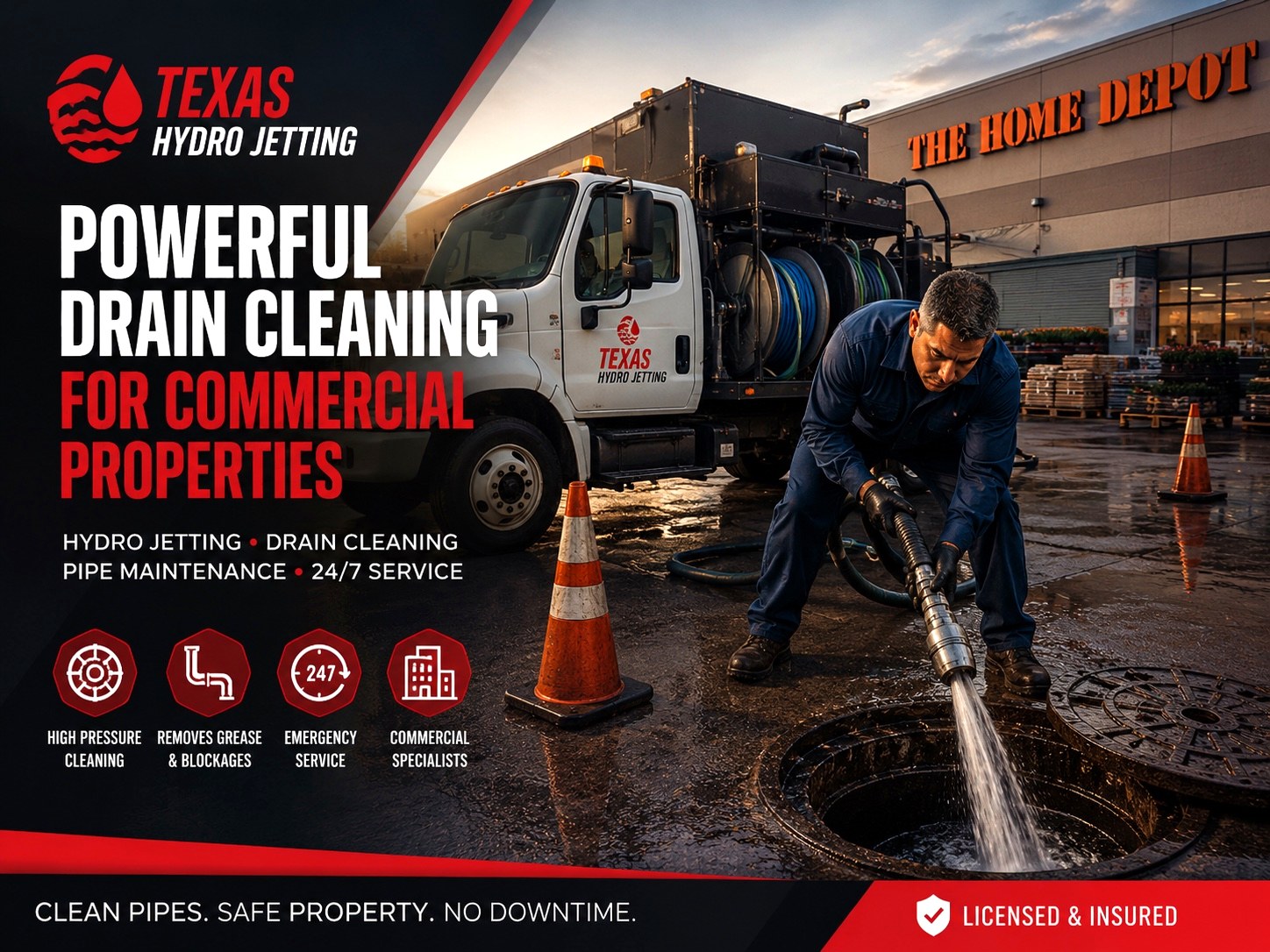 Commercial hydro jetting Dallas TX